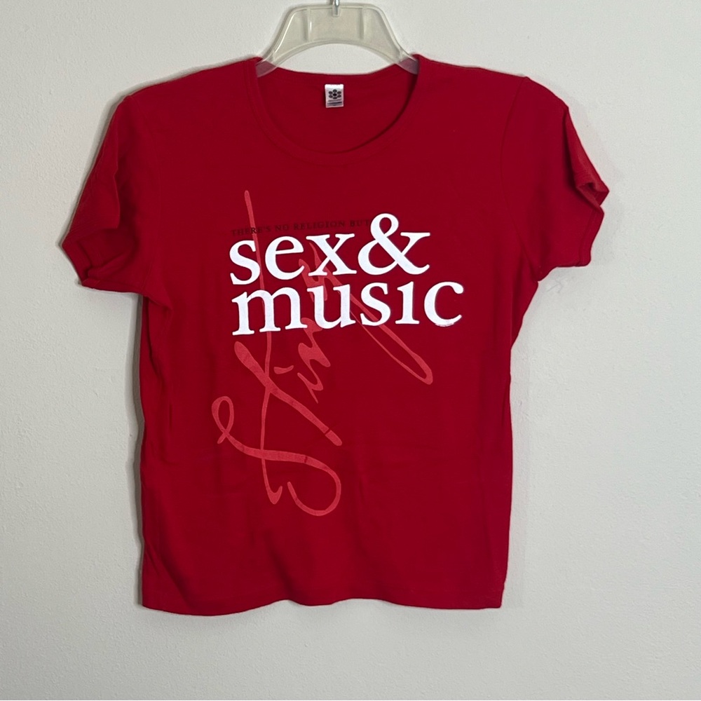 Vintage Red Sex & Music Tee Classic Girl American Apparel Women’s XL Graphic